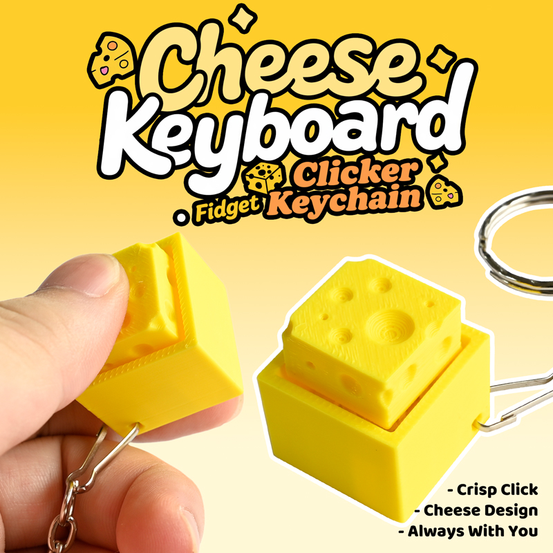 3D Printed Cheesy Key Fidget C - Electronics Latest Gadgets avaliação e preço