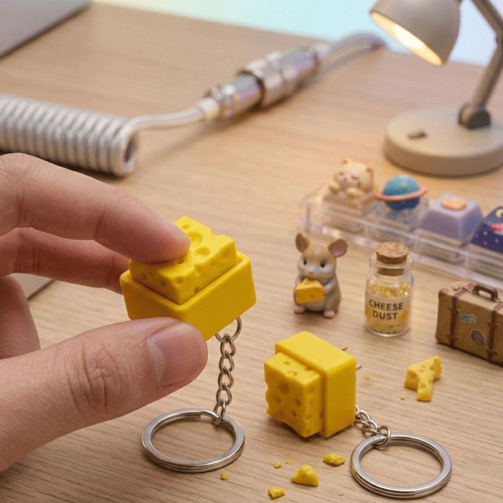 3D Printed Cheesy Key Fidget C - Electronics Latest Gadgets avaliação e preço