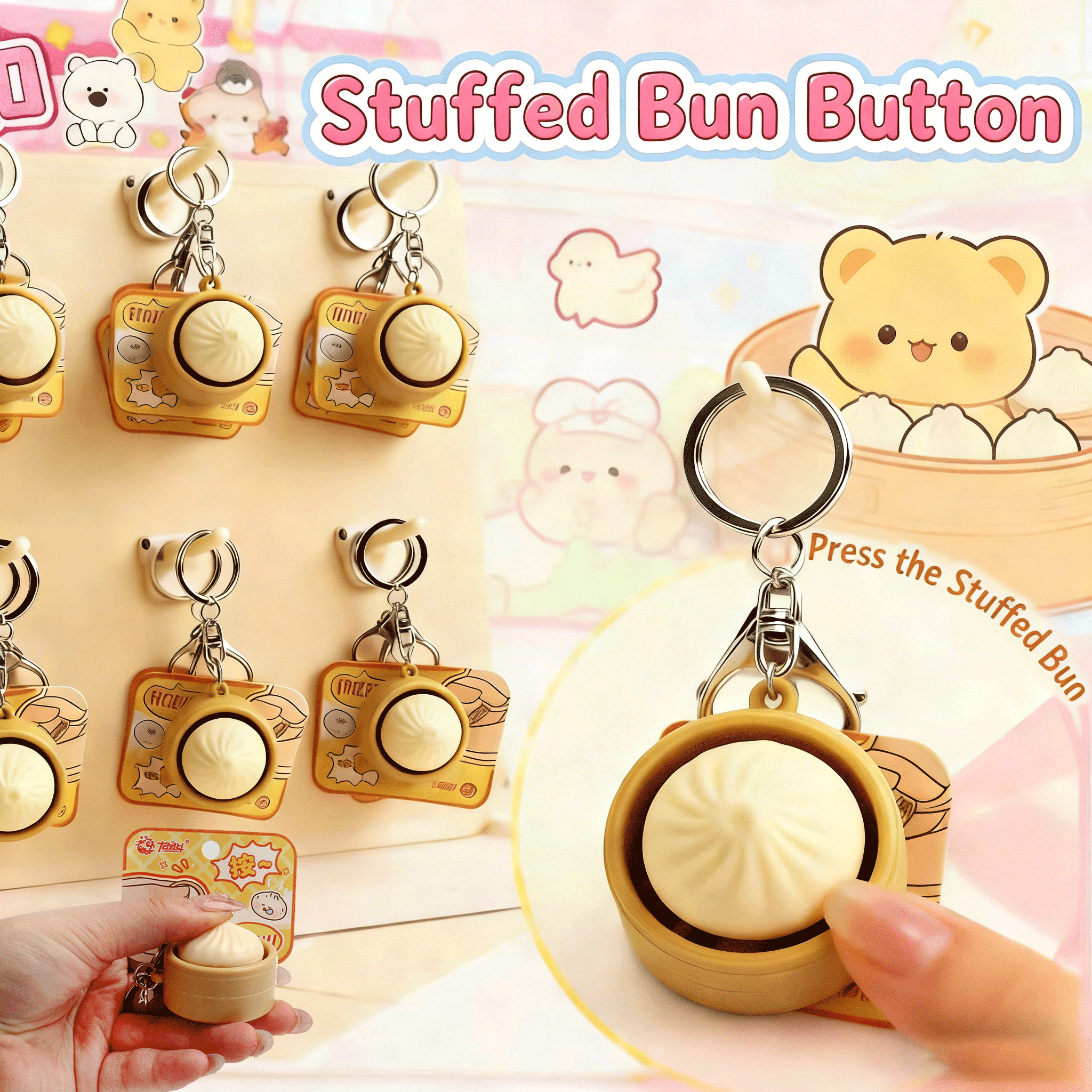 Mini Squishy Dumplings Button  - Electronics Latest Gadgets avaliação e preço