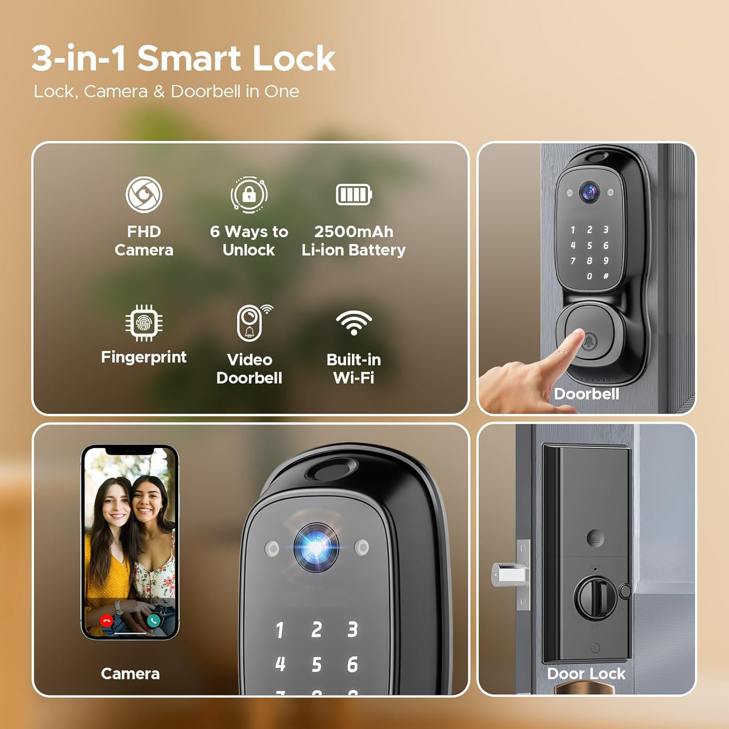 Tuya Wifi Smart Door Lock ‎Cam - Electronics & Gadgets Starting With T avaliação e preço