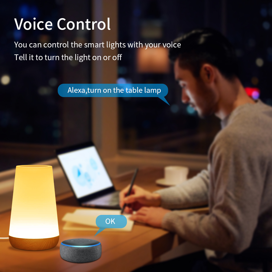 Tuya WiFi Smart Table Lamp Dim - Rgb Desk Lamp Smart avaliação e preço