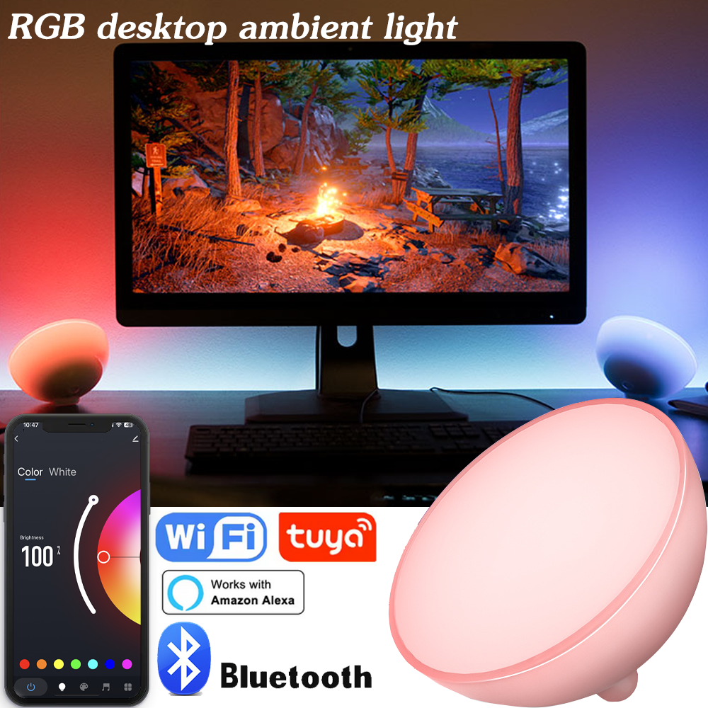 WiFi+Bluetooth Smart Portable  - Rgb Desk Lamp Smart avaliação e preço