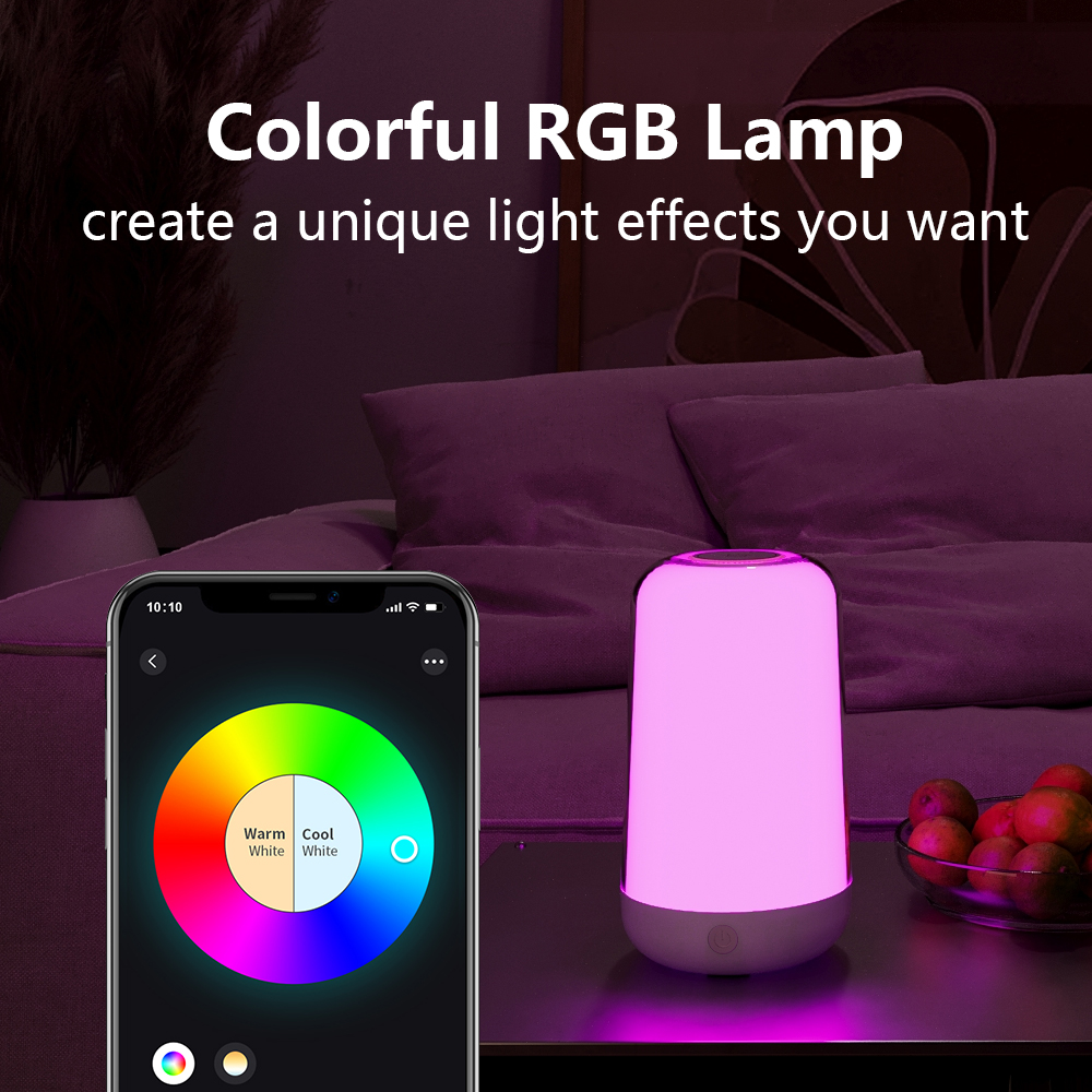 Smart Touch Bedside Table Lamp - Rgb Desk Lamp Smart avaliação e preço