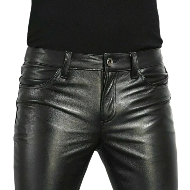 Choice PU Leather Pants Men's  - Smart Pen Digital avaliação e preço