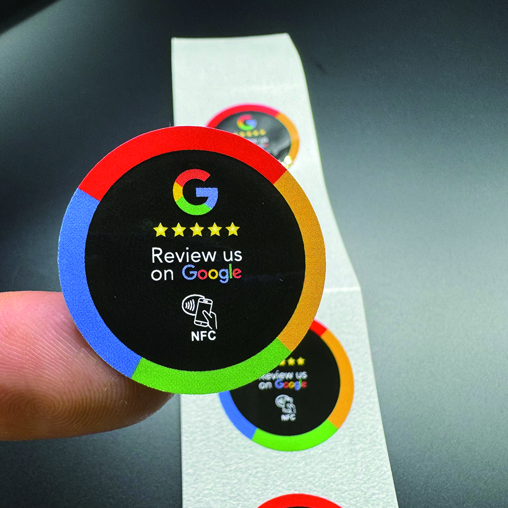 NFC Tags Review Us On Google N - Nfc Tag Programmable avaliação e preço