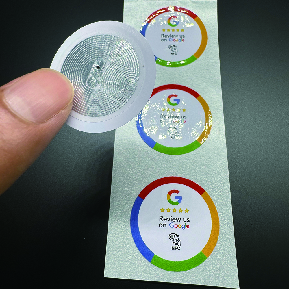 NFC Tags Review Us On Google N - Nfc Tag Programmable avaliação e preço