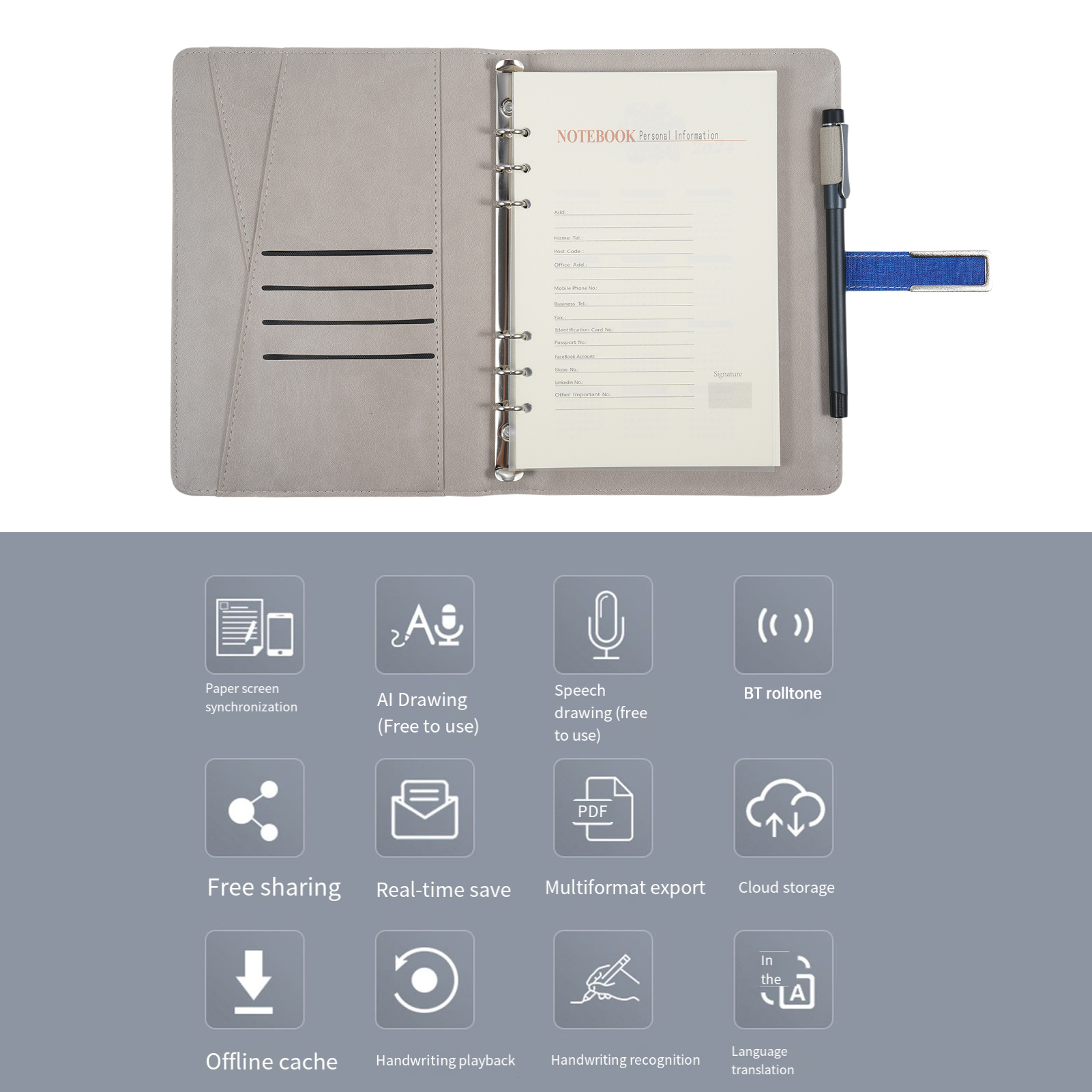 Smart Pen  A5 Leather Notebook - Smart Pen Digital avaliação e preço