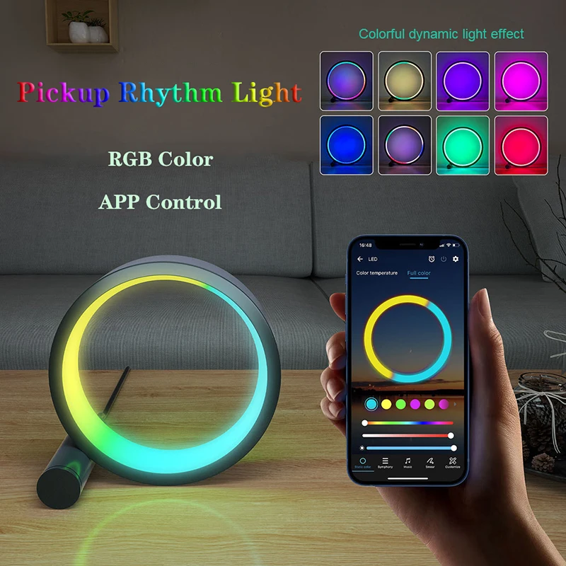 Smart WiFi RGB Music Rhythm Am - Rgb Desk Lamp Smart avaliação e preço