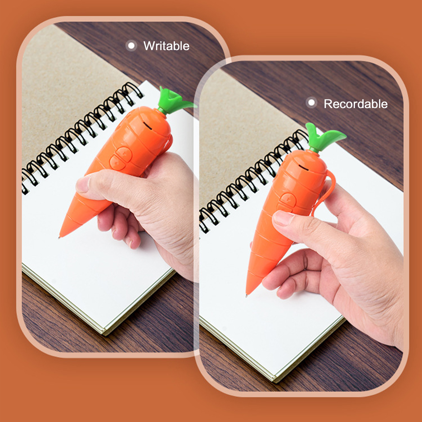 Carrot-Shaped Voice Recorder P - Voice Recorder Pen avaliação e preço