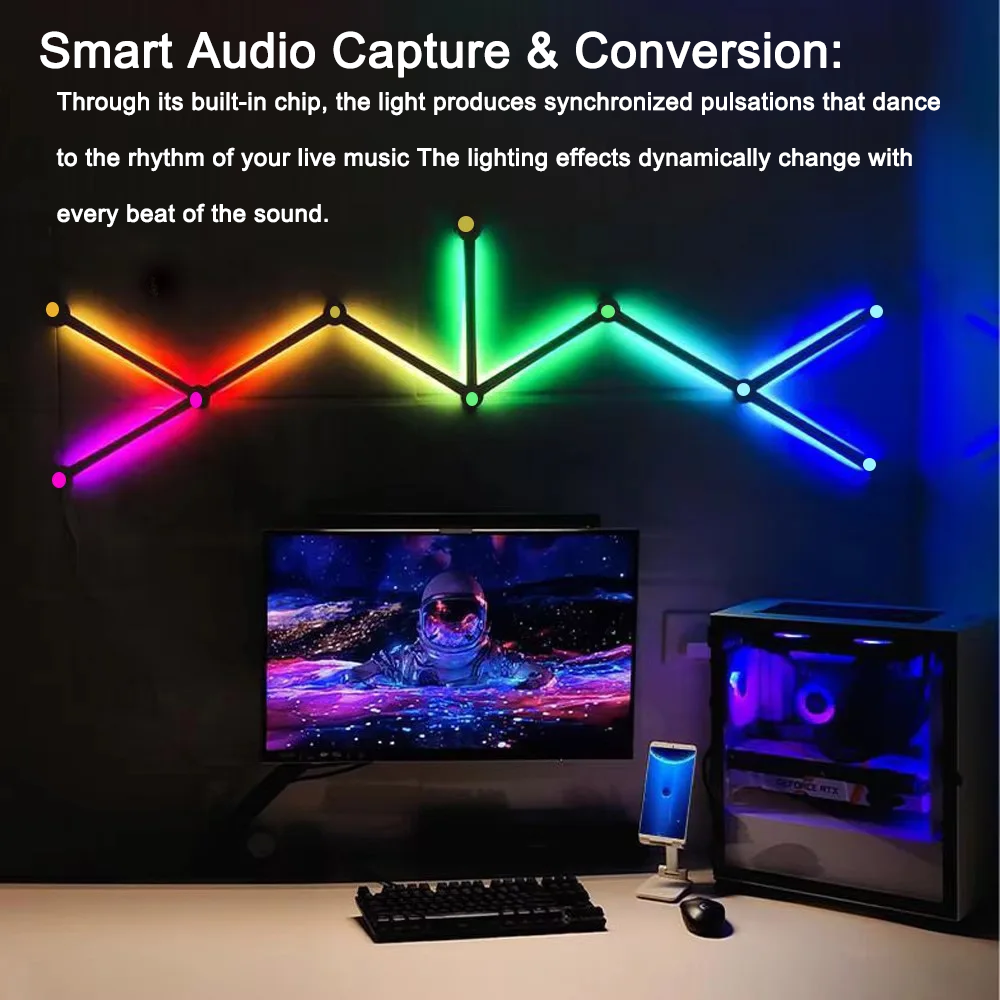 RGB Light Bar,Bluetooth APP Co - Rgb Desk Lamp Smart avaliação e preço